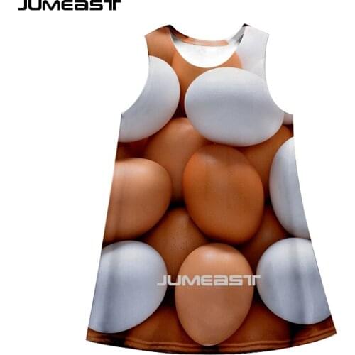 Jumeast Brand Women 3D Printed Dresses Many Eggs Summer Fashion Sleeveless Dress Suspender Nightdress