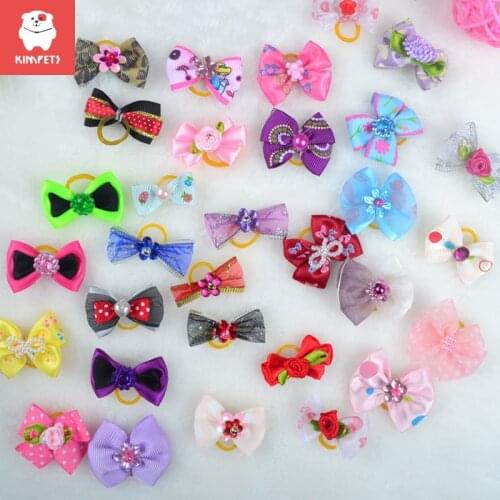 KIMPETS 10pcs/set Pet Dog Hairpin Cat Beauty Supplies Bow Hairpin Pet Hair Clip Headdress Small Puppy Cat Hair Clip Pet Hair