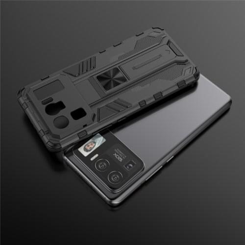 Magnetic Kickstand TPU Bumper Armor Shockproof Case For Xiaomi Mi 11 Ultra Lens Protection Hard PC Stand Back Cover Coque Fundas