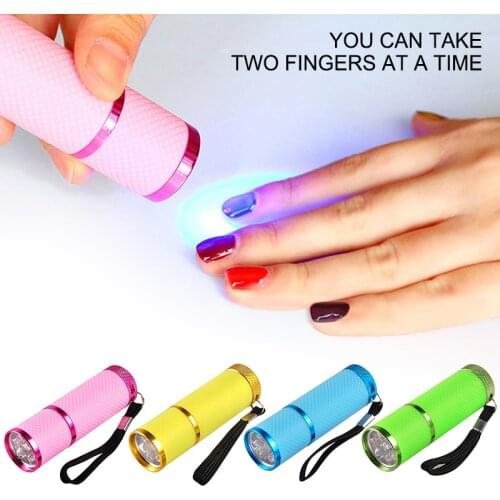 Mini Portable Nail Dryer LED Lights Flashlight UV Lamp Nail Gel Fast Dryer Cure Manicure Tool