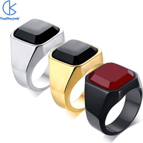 Fashionable Stainless Steel Men Rings Black Steel Gold Ring Middle East Turkish Jewelry