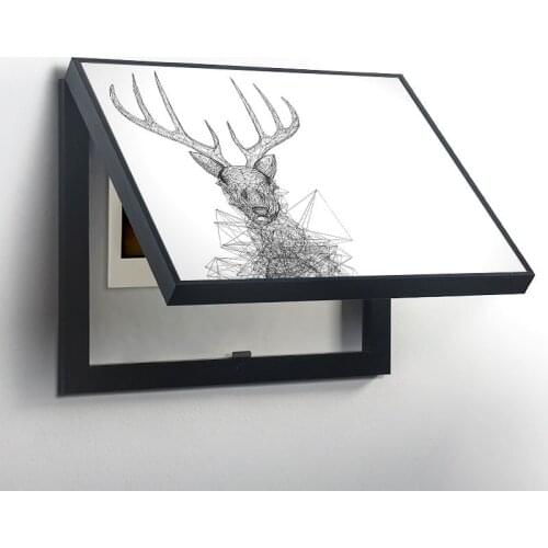 Wall Art Canvas Poster Print Painting Electric Meter box Switch Nordic Simple line Style With Frame Home Bedroom Decor Pictures