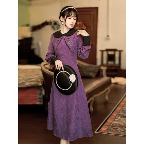 2020 new fashion womens clothing Full Vintage dresses dress for women