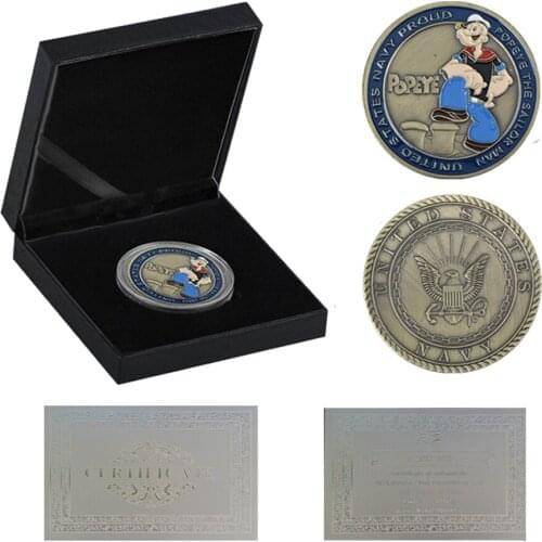 United States Commemorative Popeye Souvenir Coin Home Decor Gift Best Collection for Popeye Fans W/ Luxury Box