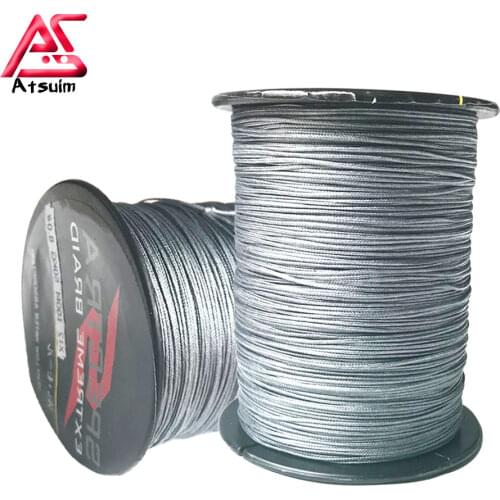 AS 12 Strands Pure Color 100M 300M 500M 1000M PE Braided Wire Strong Multifilament Weaving Net Fishing Line Fishing Tackle