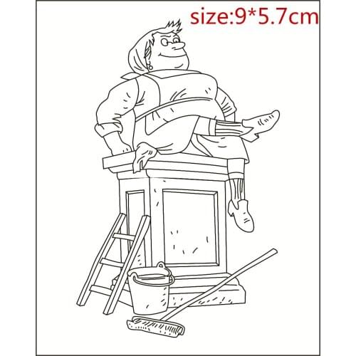 Old Woman Transparent Silicone Clear Rubber Stamp Sheet Cling Scrapbooking DIY Cute Pattern Photo Album Paper Card Decor Stamp
