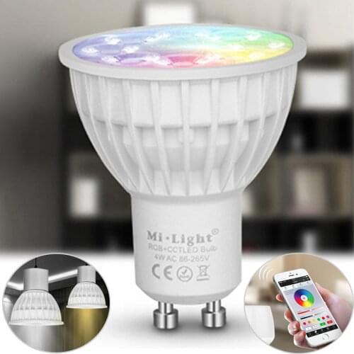 GU10 4W Led Slimme Lamp Spotlight Dimbare Rgb Cct Wifi Smart Spotlight (2700-6500K) Draadloze Afstandsbediening Led Lamp Decor