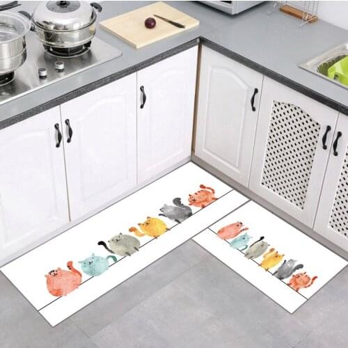 Cartoon Animal Entrance Doormat Absorbent Durable Home Kitchen Carpet Kids Bedroom Flannel Anti-Slip Play Mat Decor Floor Rug