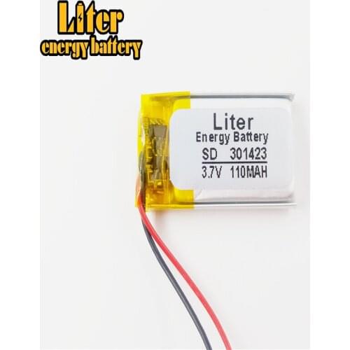 High quality 3.7v 110mAh 301423 301525 281525 lithium recharge 110mah battery