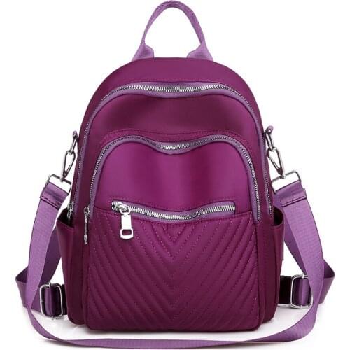 Women Backpack Nylon Waterproof Convertible Rucksack Casual Daypack Small School Bags