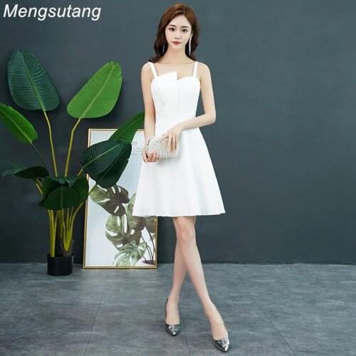 Robe de soiree 2021 White Slim Stain A Line Halter Backless sleeveless evening dress vestido de festa prom dresses party dresses