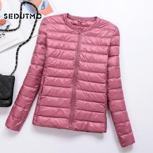 SEDUTMO Winter Ultra Light Down Jackets Women Plus Size 3XL Duck Down Coat Short Puffer Jacket Black Autumn Parkas ED511