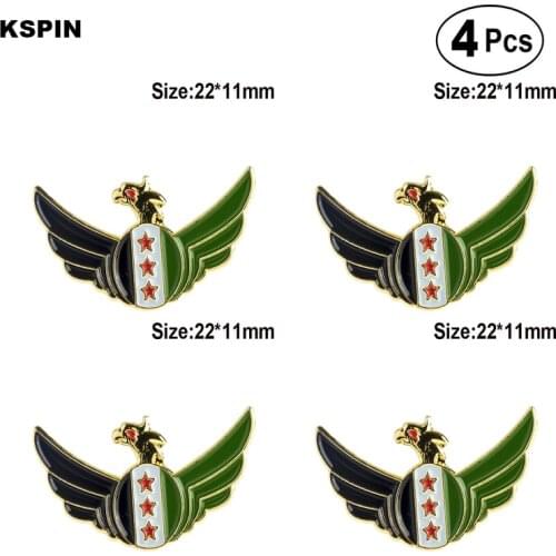 Syria eagle Brooches Lapel Pin Flag badge Brooch Pins Badges 4pcs