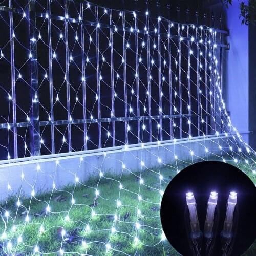 1.5x1.5m 96LEDs 3x2m 192LEDs Curtain Icicle LED Fairy Light Christma Xmas Holiday Lights Lamp Decoration Outdoor Waterproof