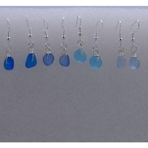 SanLan 1pair Beachy sea glass Dangle Earring