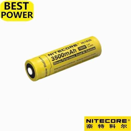 1 pcs Nitecore NL1835 18650 3500mAh(new version of NL1834)3.7V 12.6Wh Rechargeable Li-on Battery high quality with protection