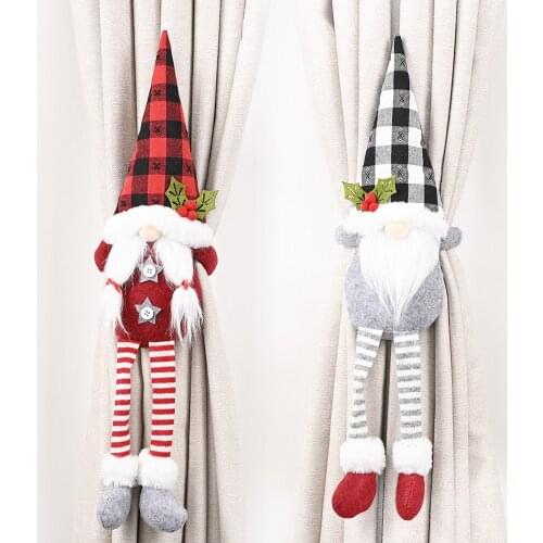 1Pcs Santa Claus Elk Windows Christmas Curtain Decor Merry Christmas Decor Christmas Gifts Navidad 2020 Happy New Year 2021