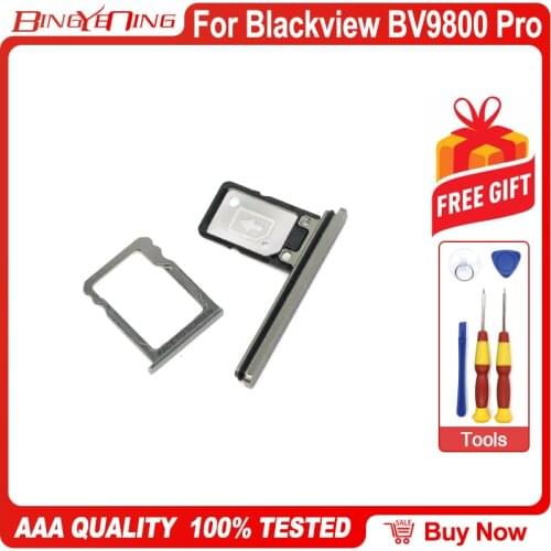 100% New Original Nano SIM Card Tray TF/Nano SIM Card Tray Slot Holder For 6.3 inch Blackview BV9800 Pro Cellphone