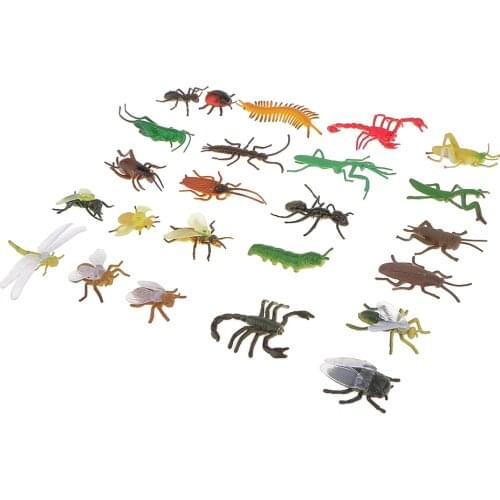24x Plastic Insect Model Scorpion Bee Ant Bugs Kids Educational Toys