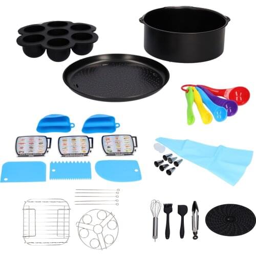 30Pcs/Set High Quality Air Fryer Accessories For 9-Inch Cake Barrel Pan Rack Mat Kit Kitchen Cooking