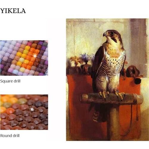 5D DIY Full Square Diamond Painting Falcon Eagle Mosaics Cross-stitch Diamond Embroidery Room Wall Decoration Gifts Diamant