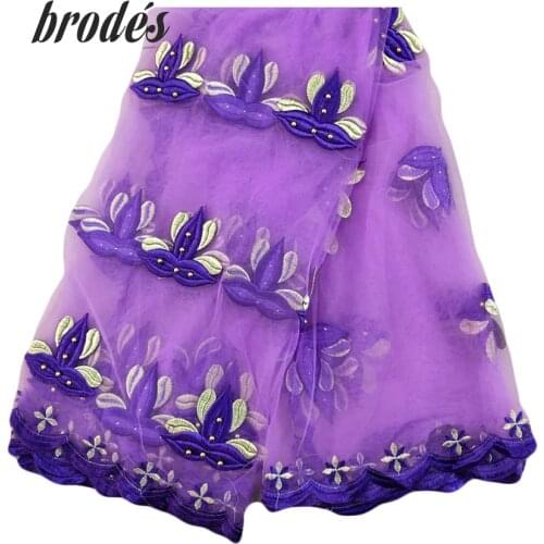 African Tulle Dubai Muslim Pashmina Hijab Cord Emroider Ring Diamond Shawl Wrap Chemical Lace Stole Net Scarf Headband For Lady