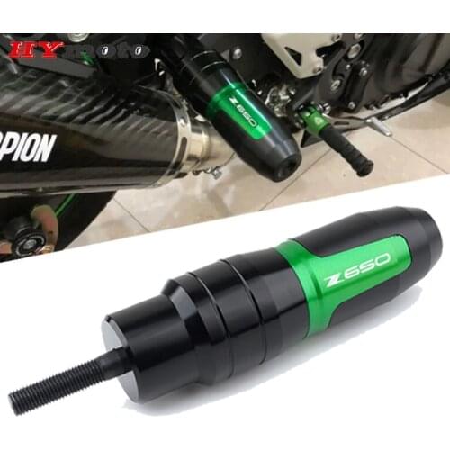 Hot Deals Motorcycle CNC Aluminum Accessories Moto Crash Pads Exhaust Sliders Crash Protector For Kawasaki Z650 Z 650 2017-2019