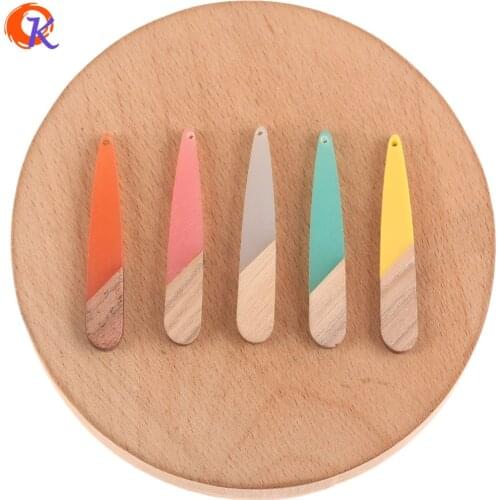 Cordial Design 50Pcs 8*44MM Jewelry Accessories/Natural Wood/Resin/Stick Shape/DIY Earrings Making/Hand Made/Earring Findings
