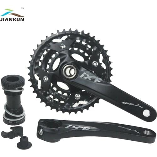 JIANKUN MTB Bike Crankset 170mm Crank 104BCD 64BCD 24/32/42T Chainring Triple 10 Speed Sprocket For Mountain Road Bicycle