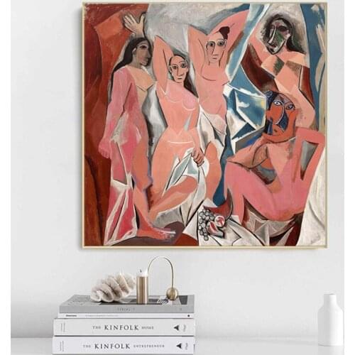 Picasso Les Demoiselles D'Avignon Canvas Paintings Artwork on The Wall Art Prints Famous Reproductions Picasso Canvas Art Prints