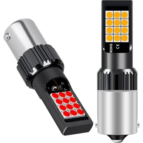 2PCS 1156 P21W 7506 BA15S Super Bright LED Auto Brake Bulb Backup Reverse Lamp Daytime Running Lights Car Goods White Red Yellow