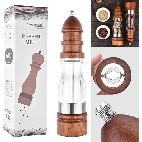 8 Inch household Spice Pepper Mill Grinder Manual Seasoning Mill Portable Home Kitchen Tools For Cooking supplies