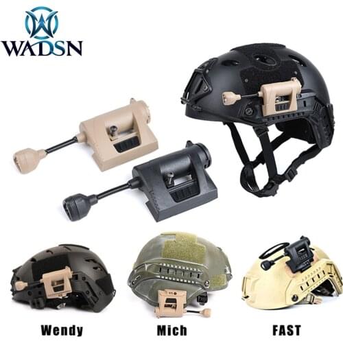 WADSN Tactical Tec Charge Pro MPLS Helmet Light Red Green White IR 4 Modes Hunting Task Light Airsoft Headlamp with 4 Rail Mount