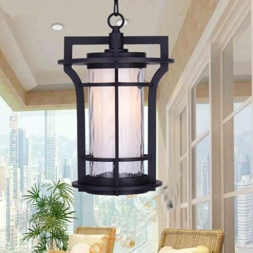 Outdoor chandeliers outdoor European style waterproof courtyard balcony lights Chinese ancient pavilion corridor lamps