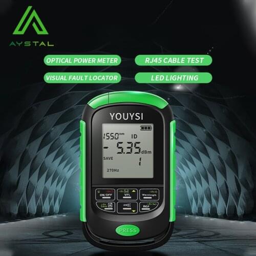 Mini 4 in 1 Multifunction Optical Power Meter Visual Fault Locator Network Cable Test Optical Fiber Tester 5km 15km 30 KM VFL