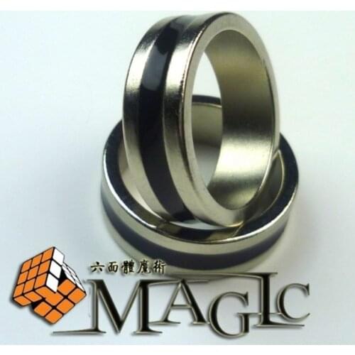 PK ring , magnet ring / silver ring with black circle / close-up magic trick / professional magic products