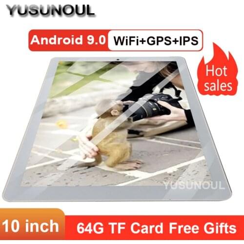 Hot Sale New 2020 Tempered 2.5D 10 inch tablet PC 3G Android 9.0 Quad Core 32GB ROM WiFi GPS 10.1 inch IPS Gifts+64GB TF Card