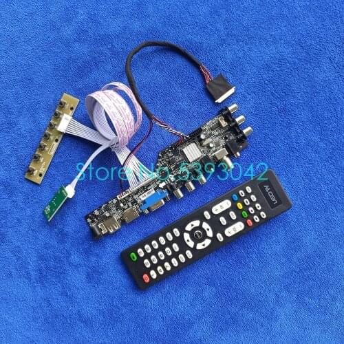 Fit LP140WH1 (TL)(B1)/(TL)(B3)/(TL)(E1)/(TL)(E2)/(TL)(E3) DVB-C 1366*768 40Pin screen VGA USB LVDS 3663 controller card kit