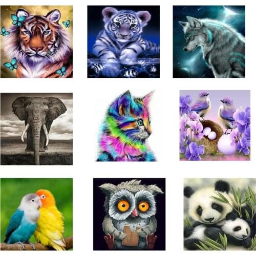 Full Drill 5D DIY Diamond Painting Animal cartoon Embroidery Cross Stitch Rhinestone Mosaic Painting Decor HYY