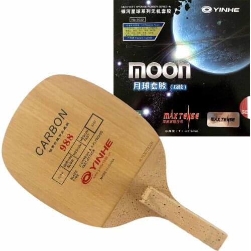 Pro Combo Racket Galaxy YINHE 988 with Galaxy YINHE Moon Max Tense Factory Tuned Rubber