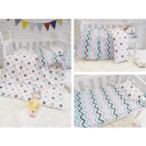 With filling! Colorful wave Baby Bedding Set ,Unpick And Wash Bed Sheets,Duvet/Sheet/Pillow