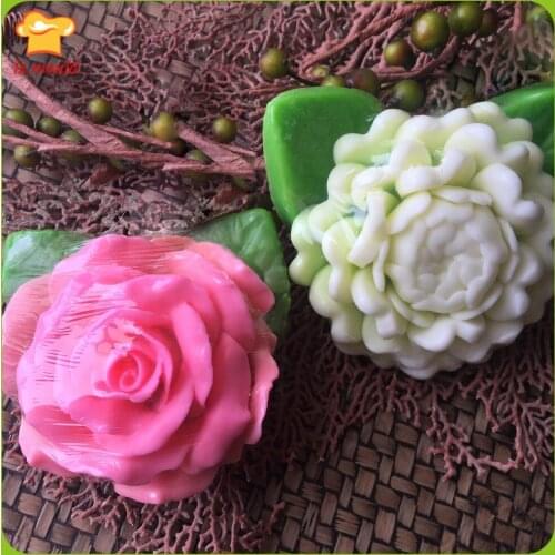 LXYY new 3D rose soap silicon mold Jasmine candle mold flowers blooming Soft Silicone Tools