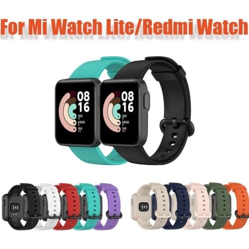 For Xiaomi Mi Watch Lite/Redmi Watch Silicone Strap Smart Watch Replacement Sport Bracelet Wristband Colorful Silicone Strap
