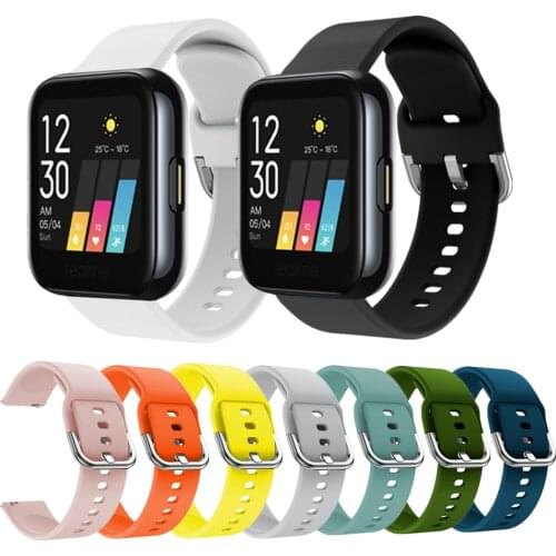 Silicone Sports Strap For Realme Watch Band Replace Soft Bracelet Wristband Classical Buckle For Realme Watch S Straps Correa