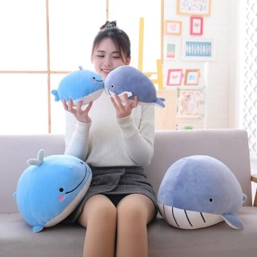 Dolphins and Whales Dolls Chair Cushion Cute Animal Plush Toy Stuffed Xmas Birthday Baby Gift Creative Room Festival Decoration