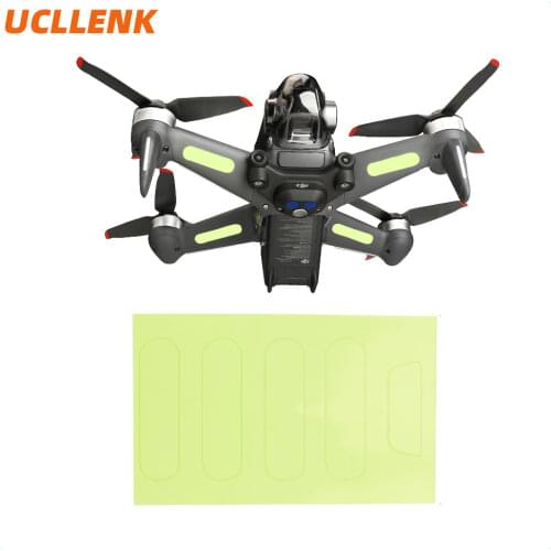 2 Pieces Fluorescent Stickers for DJI FPV Drone Aircraft Luminous Decals for Night Flight Light Searchlight Accessories