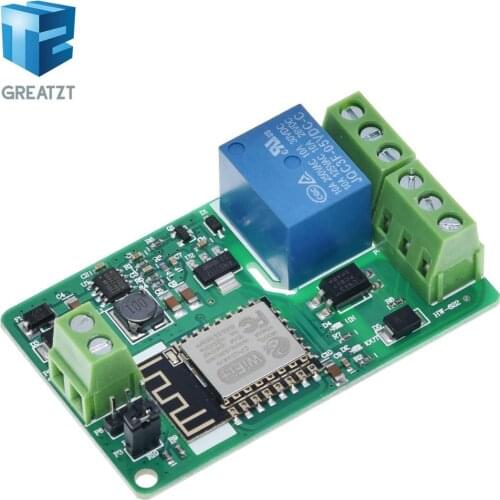 Green ESP8266 Relay Module 10A 220V Network Relay WIFI Module Input DC 7V~30V 4 Layers Board TVS Input Automatic Protection