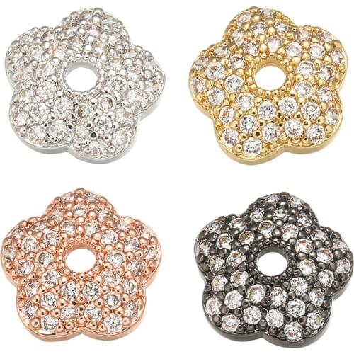 ZHUKOU 1 Piece 3x10mm Exquisite brass crystal bead cap for fashion handmade bracelet necklace earrings accessories model:VH12