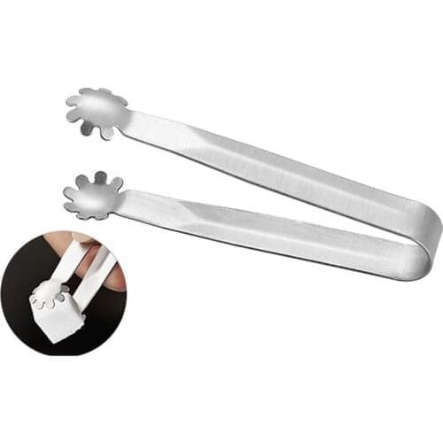 1pc Mini Ice Tongs Universal Portable Creative Stainless Steel Sugar Tongs Food Tongs Kitchen Utensil Ice Tools Accessories