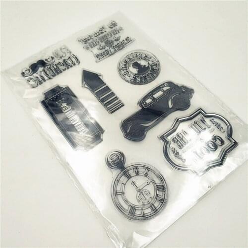 11*16cm clock street Transparent Clear Stamps / Silicone Seals Roller Stamp for DIY scrapbooking photo album/Card Making